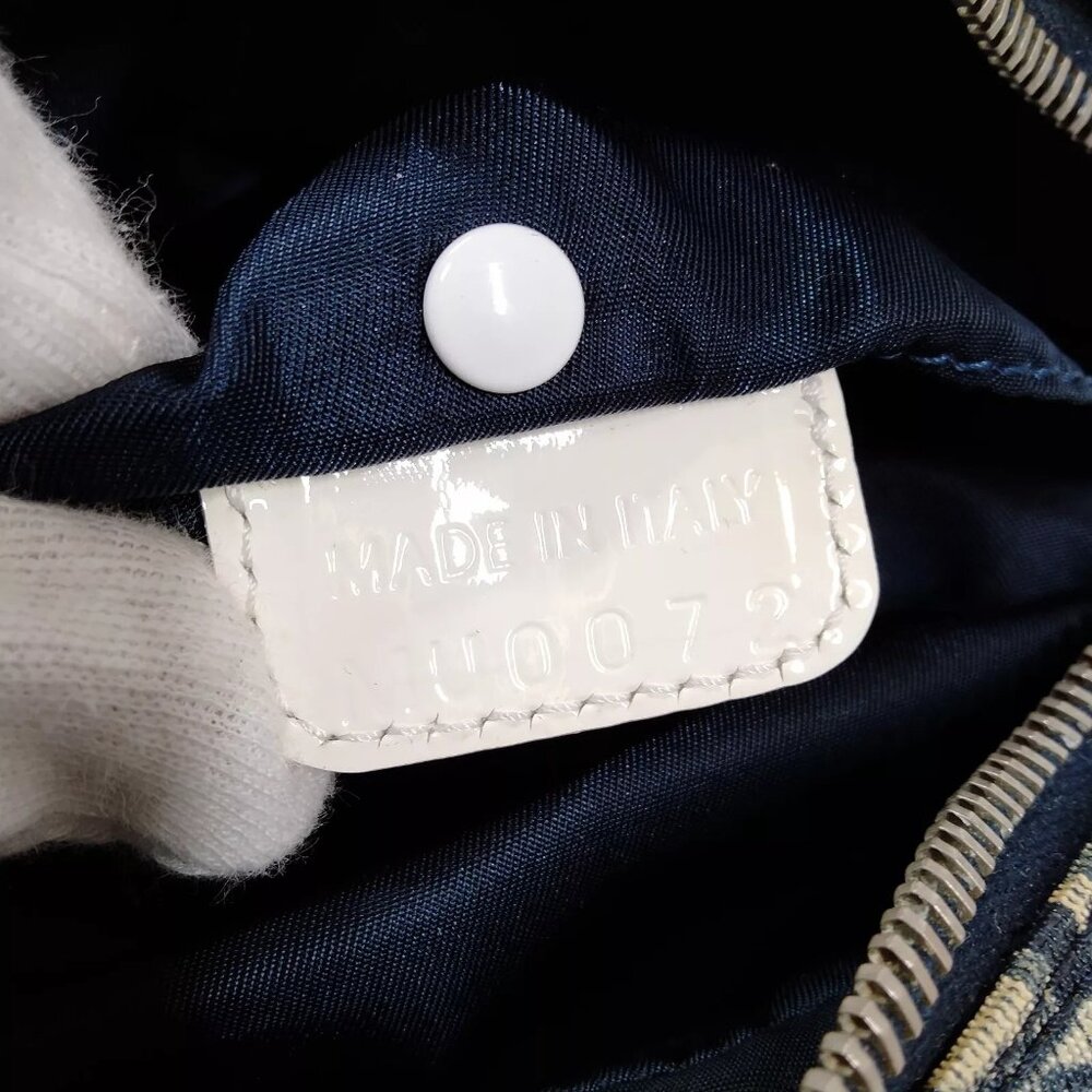 508353BA (X5) Christian Dior Crossbody Bag Navy Blue PVC - Picture 7 of 8